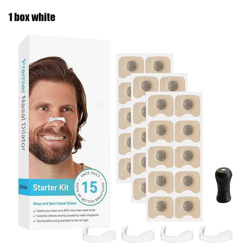 Airoze™ Magnetic Nasal Strips – (White) Boost Breathing, Reduce Snoring & Improve Airflow (15 Pairs)